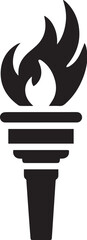 fire torch silhouette vector