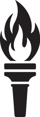 fire torch silhouette vector