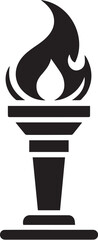 fire torch silhouette vector