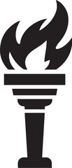 fire torch silhouette vector