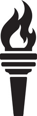 fire torch silhouette vector