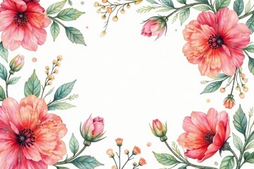 Soft, watercolor style floral motif, repeating seamlessly , art, flowers, elegant