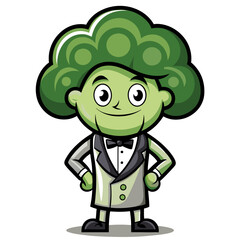  Broccoli Vegetable Character Comedy Art