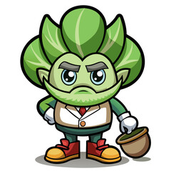  Bok Choy Vegetable Character Storytelling Art