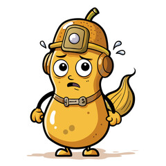  Illustration of Hungry Butternut Squash in Stamp