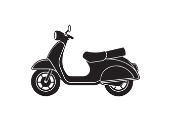 Obraz premium Scooter bike silhouette vector