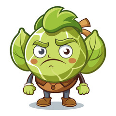  Paralyzed Brussels Sprouts in Fossil Scene