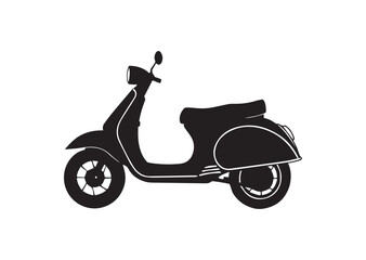 Fototapeta premium Scooter bike silhouette vector