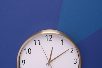 Close-up of a wall clock. The concept of time and work time is valuable for life, Alarm clock...