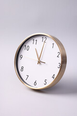 Close-up of a wall clock. The concept of time and work time is valuable for life, Alarm clock...