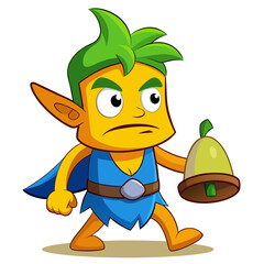  Distressed Bell Pepper Vegetable Walking Illustration