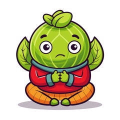  Short of Breath Brussels Sprouts Vegetable Illustration