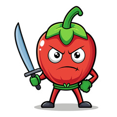  Bell Pepper Vegetable Character Cycling Art