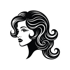 hollywood glam waves hair style silhouette