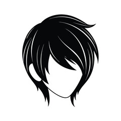 Pixie cut hair style silhouette