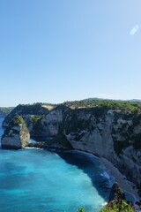 Breathtaking Aerial View of Nusa Penida's Dramatic Cliffs and Turquoise Waters