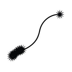 tinsel element on white background