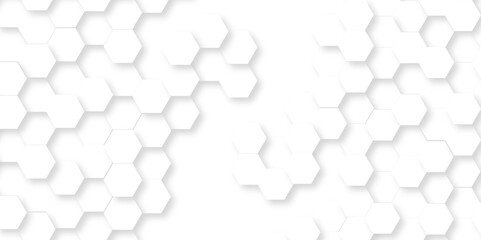Abstract emboss white Hexagonal Background. Luxury White Pattern. Vector Futuristic minimal honeycomb mosaic white background. geometric mesh cell texture. modern futuristic wallpaper.