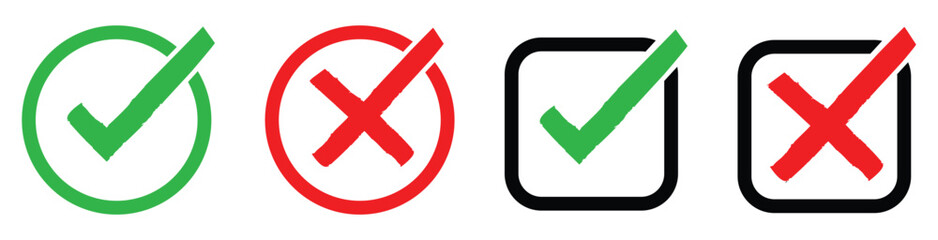 Fototapeta premium Green check mark icon. Check mark vector icon. Checkmark Illustration.