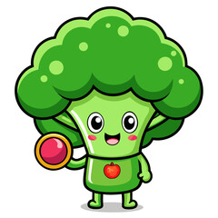  Disoriented Broccoli Vegetable Exploring Illustration