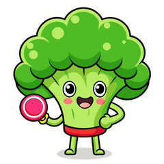  Broccoli Vegetable Character Exploring Art