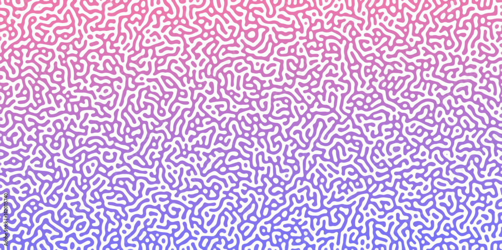 Poster Turing Abstract Pattern, suitable for any business. blue gradient color diffusion reaction seamless pattern. An abstract Reaction-diffusion or Turing pattern formation, coral reef, natural texture	