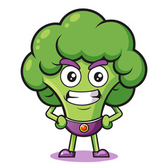  Broccoli Vegetable Character Racing Art