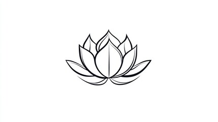 Lotus flower graphic, white background
