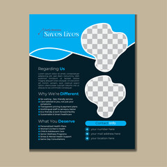 Modern Flyer design template. Creative and clean minimalist style.