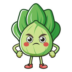  Illustration of Comfortable Bok Choy in Yoga
