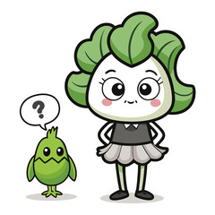  Bok Choy and Bird in Incapacitated State