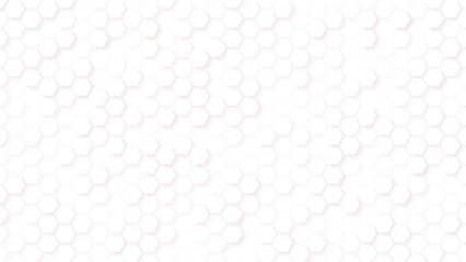 Mosaic background. Simple hexagon grid. Hexagonal cells. Honeycomb wallpaper. Repeated white interlocking polygons tessellation on black background.