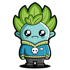  Unique Distressed Bok Choy Vegetable Art