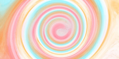 A futuristic neon rainbow spiral colorful motion blur abstract background. A vibrant and dynamic swirl of colors, with shades of blue, pink, yellow, and green blending seamlessly Liquid Background.	