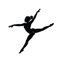 Ballet Dancing Silhouettes. Dance ballet silhouettes. Dancer woman people. Female ballerina recital silhouette. Set of dance ballet silhouette illustrations. Female ballet dancing