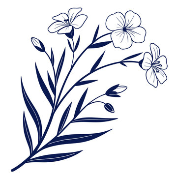 recommend clip art:  Elegant Flax Plant Houseplant Outline Art