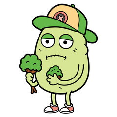  Playful Broccoli Design for Cross Stitch Art