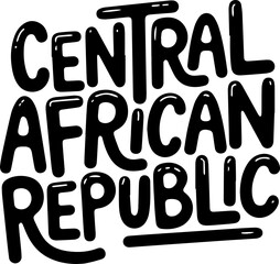 Central African Republic Text Graphic