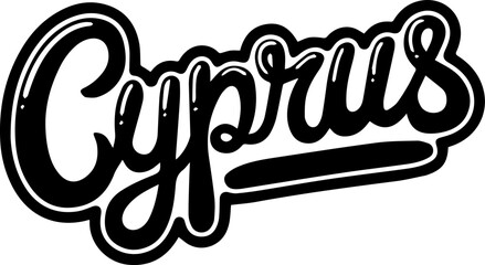 Cyprus Island Name Stylish Text Art