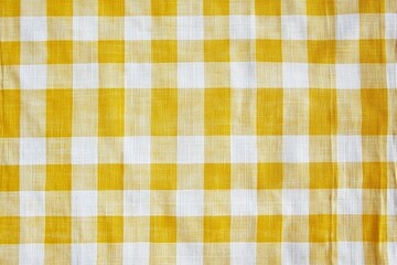 Yellow and white checkered tablecloth (3)