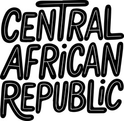 Central African Republic Text Graphic