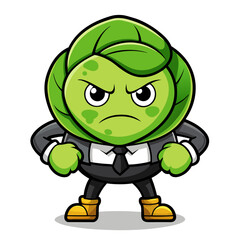  Dynamic Muscular Brussels Sprouts Illustration