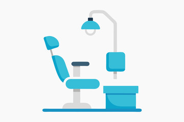 Obraz premium set of blue and white dental tools