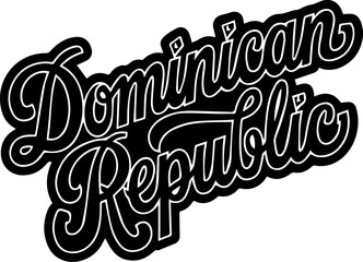 Dominican Republic Stylish Text Logo