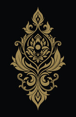 Fototapeta premium Abstract floral ornament vector illustration with a vintage floral pattern design element for ornate decoration.