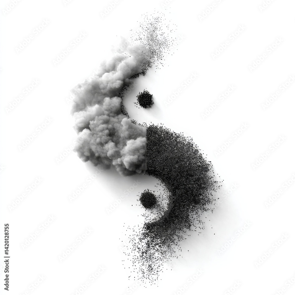 Poster Yin and Yang of Smoke and Dust: A Symbolic Representation of Balance and Harmony in Contrasting Elements
