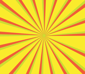 Abstract glowing yellow sunburst background. Maximum yellow glow effect sunburst background for presentation, banner, poster, flyer, sales.