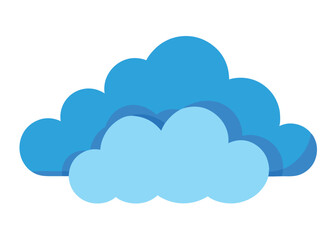 Clear Blue Sky with Soft Clouds in the Background Vector Illustration Peaceful Nature Scene