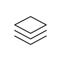 layer line icon vector isolated on white background. Stacked layer icon