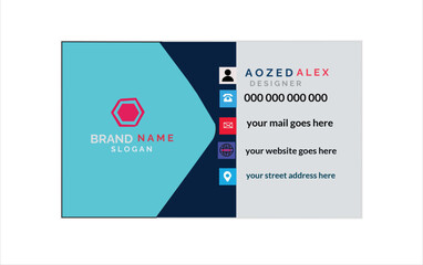 Modern creative business card and name card template vector design. Futuristic business card design.
